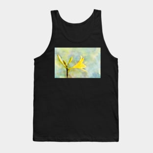 Textured photo of a yellow lily Tank Top